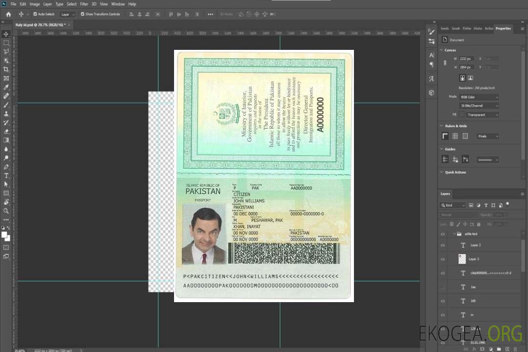 Passeport pakistanais template Passeport pakistanais template